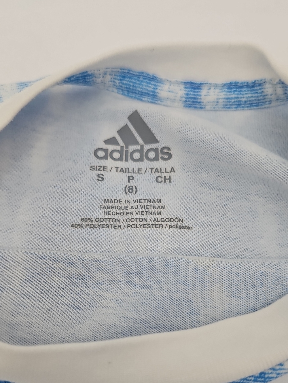 Adidas Boys Shirt / Top Blue Size 8 - Picture 6 of 9